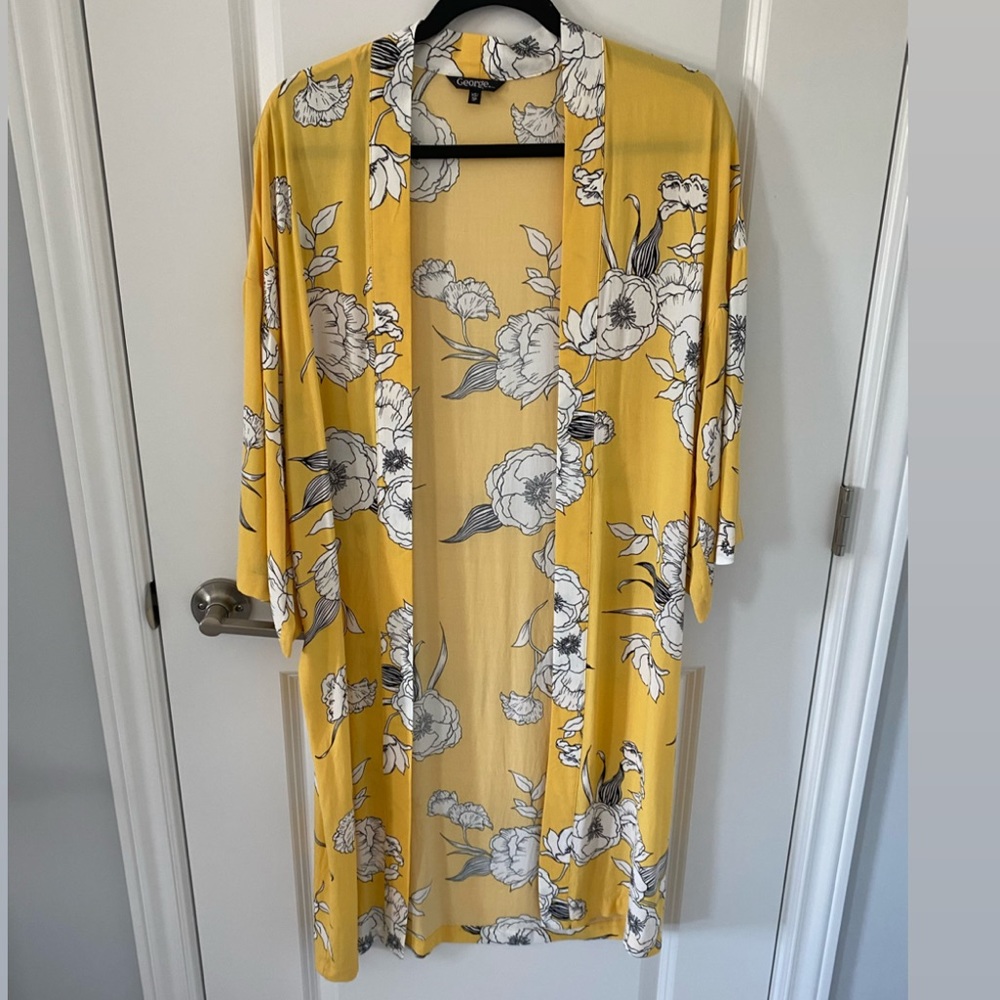 Floral Yellow Kimono